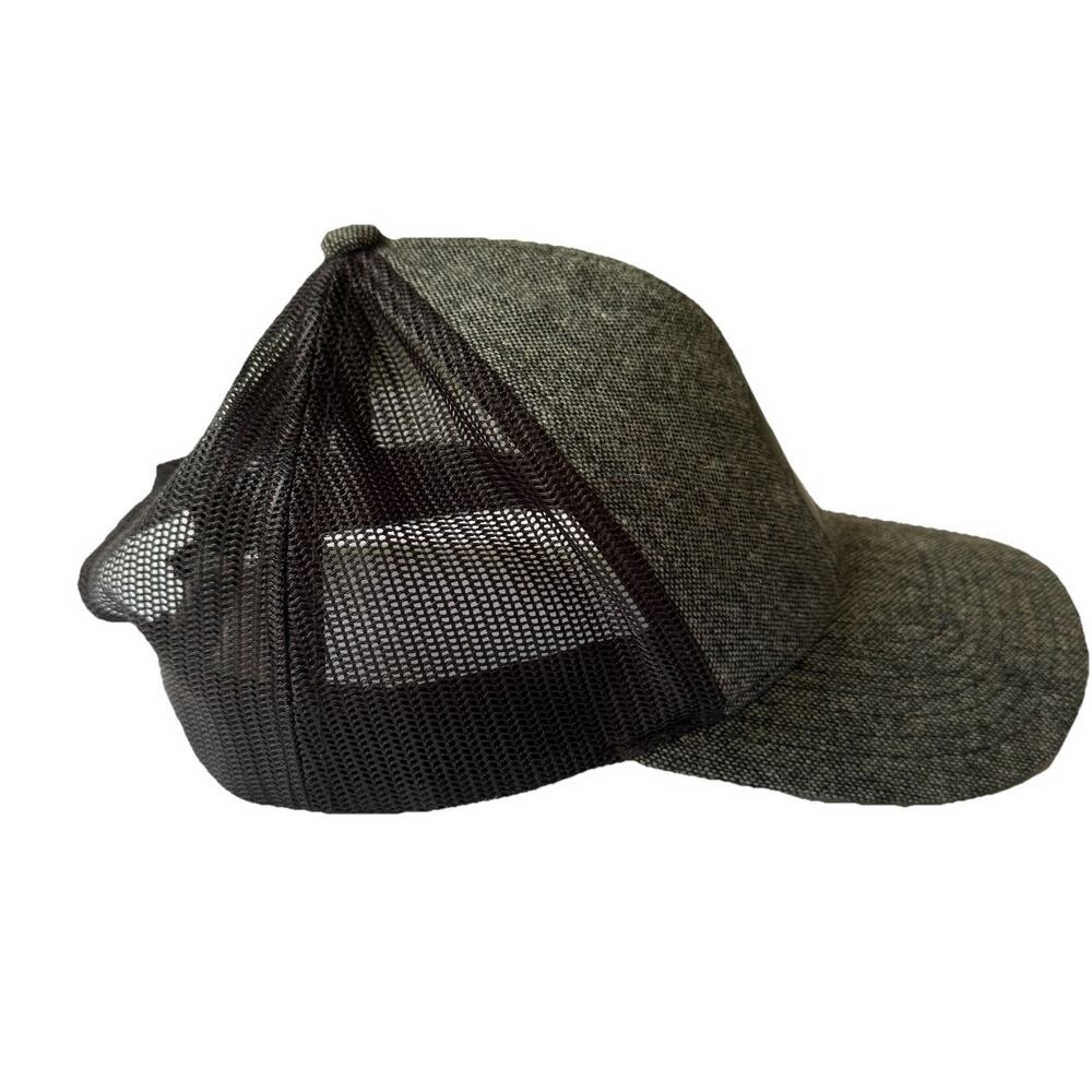 Hurley Dark Gray Icon Slash Trucker Hat Snapback Mesh Wool Blend Streetwear EUC - Picture 9 of 9